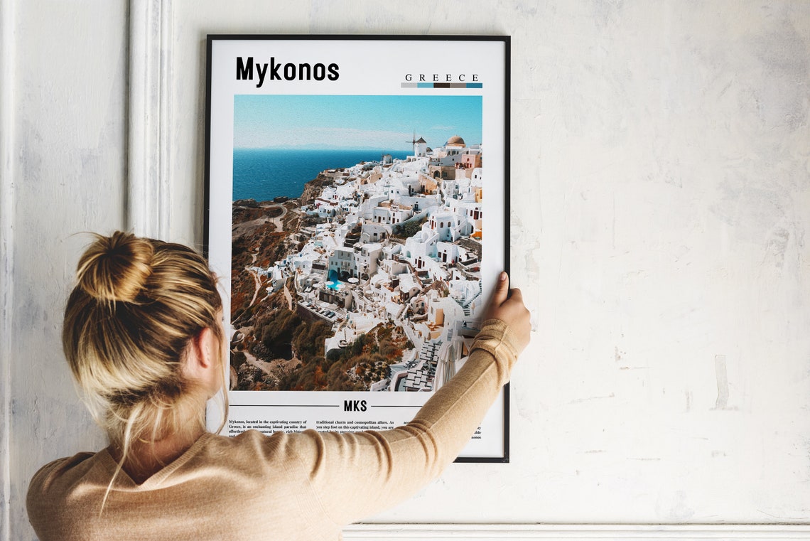 Mykonos Poster Mykonos Print Mykonos Wall Art Europe Photo Europe Poster Europe Print Travel Poster - Image 2