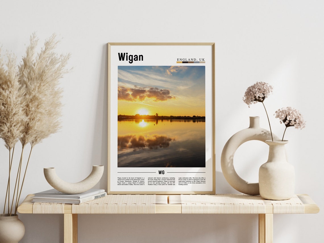 Wigan Poster Wigan Print Wigan Wall Art Europe Photo Europe Poster Europe Print Travel Poster - Image 3