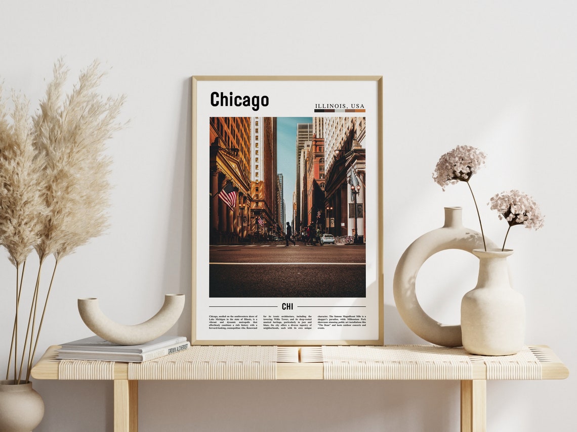 Chicago Print Chicago Poster Chicago Wall Art United States Photo United States Poster United States Print - Image 3