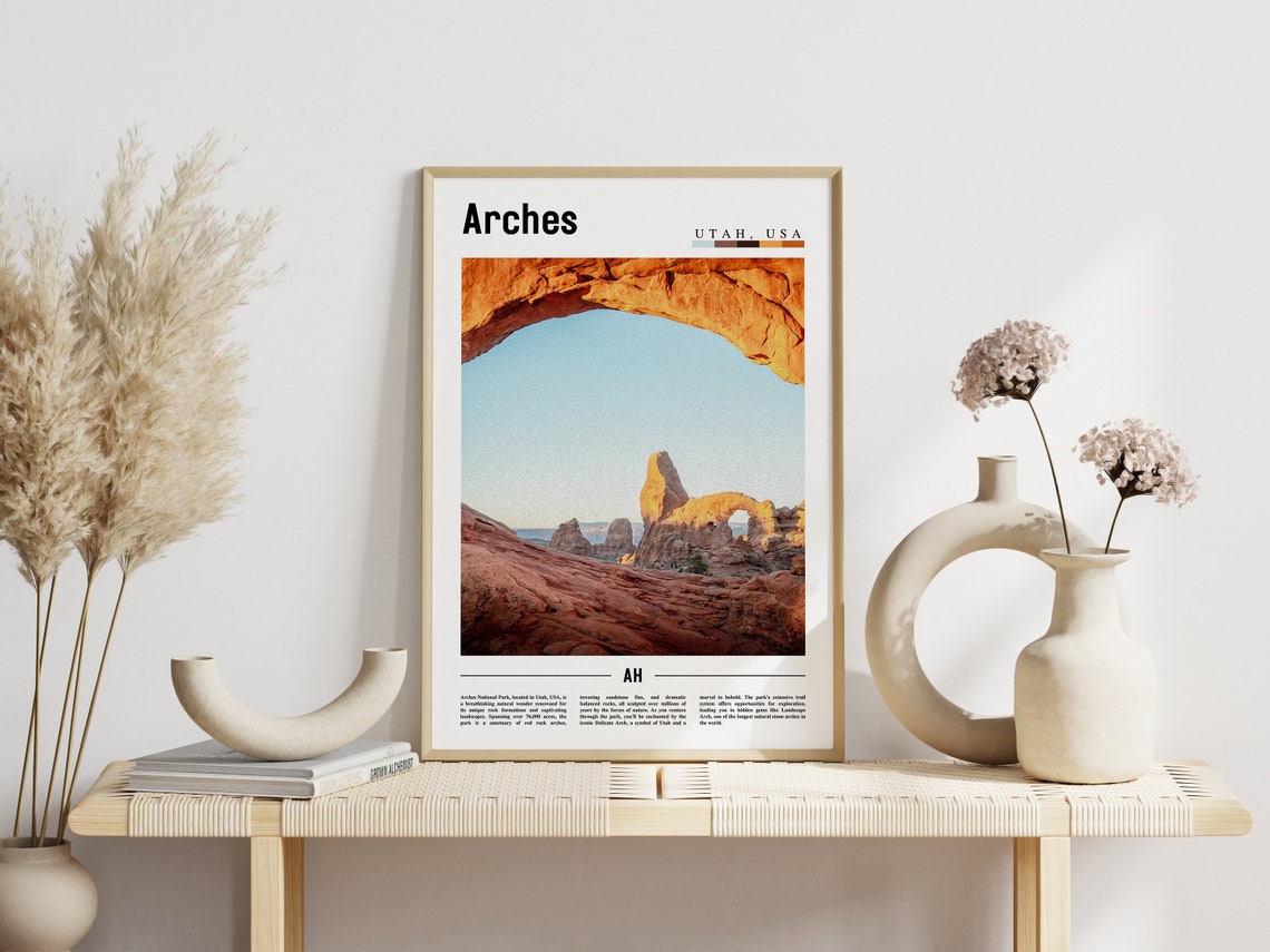 Arches Poster Arches Print Arches Wall Art United States Photo United States Poster United States Print Travel Poster - Image 3