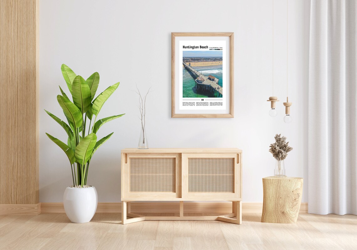 Huntington Beach Travel Poster, City Artwork - Image 3