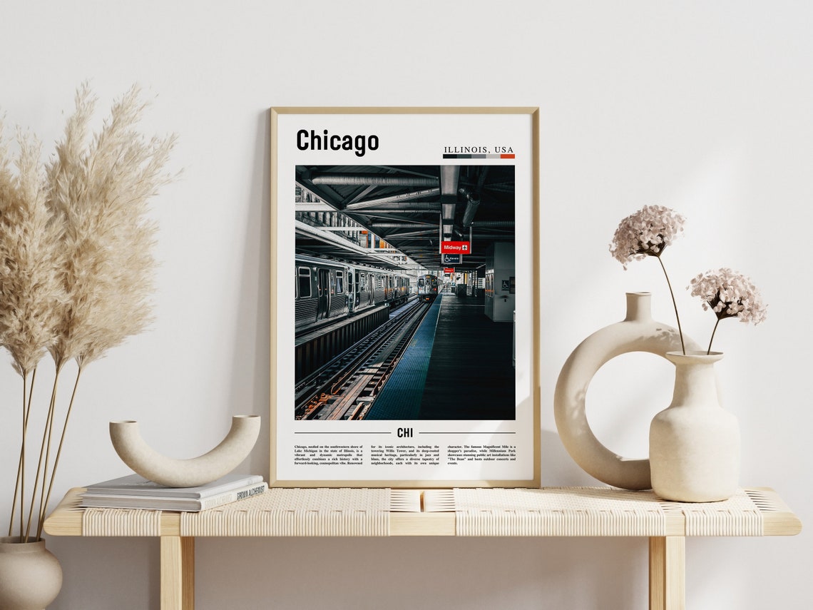 Chicago Print Chicago Poster Chicago Wall Art United States Photo United States Poster United States Print - Image 3