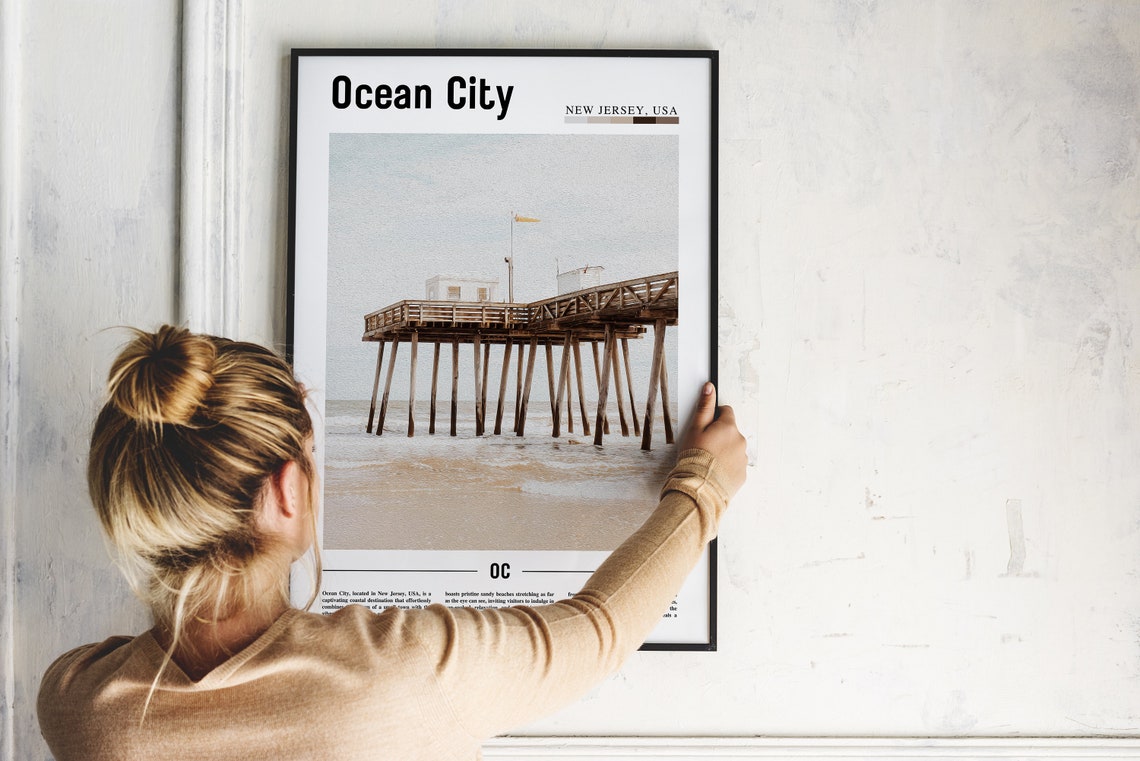 Ocean City Poster Ocean City Print Ocean City Wall Art United States Photo United States Poster United States Print Travel Poster - Image 2