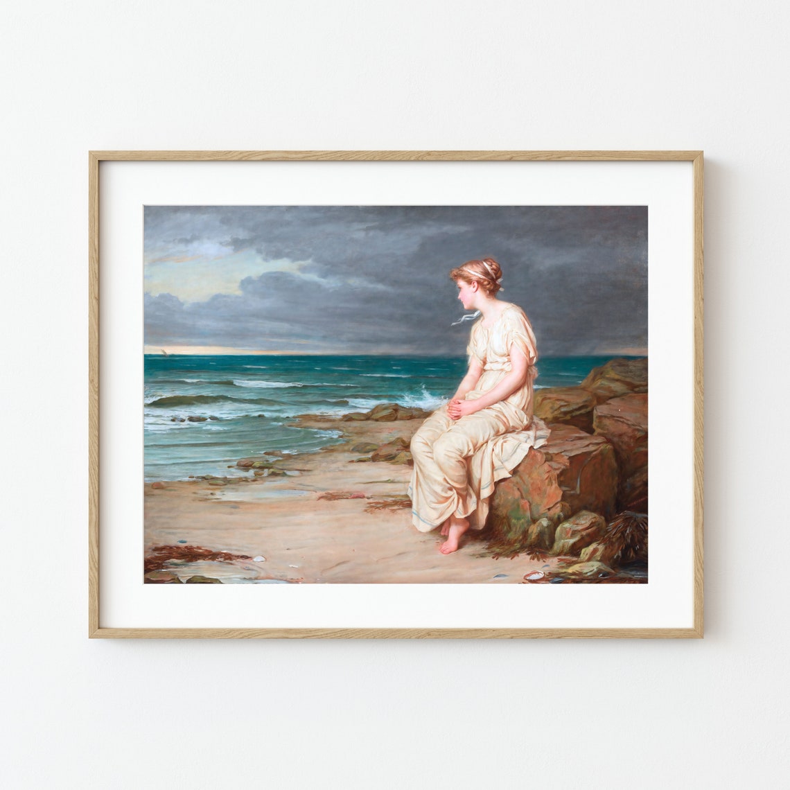 Miranda The Tempest Waterhouse Pre-Raphaelite Seashore Print - Image 2