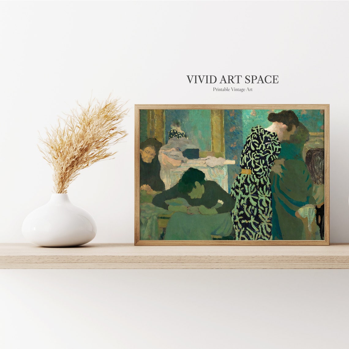 Edouard Vuillard The Flowered Dress Post Impressionist Art Print - Image 2