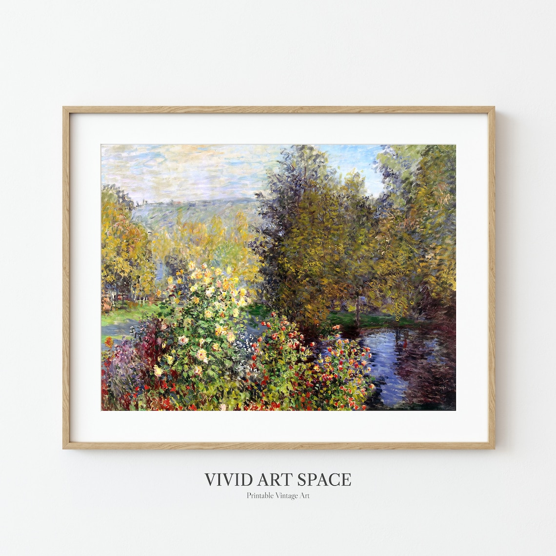 Claude Monet Blooming Flower Garden Impressionist Art Print - Image 3
