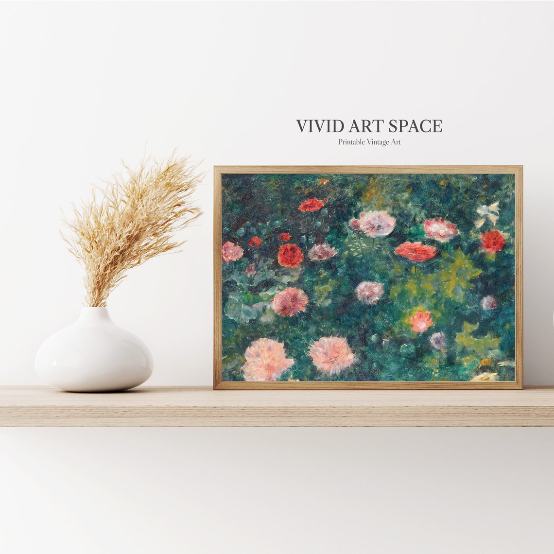 Impressionist Poppy Flower Garden Red Blooming Meadow Poster - Image 3