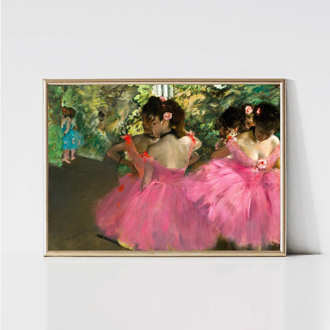 Edgar Degas Pink Dancers, Impressionist Ballet Art Print - Image 3