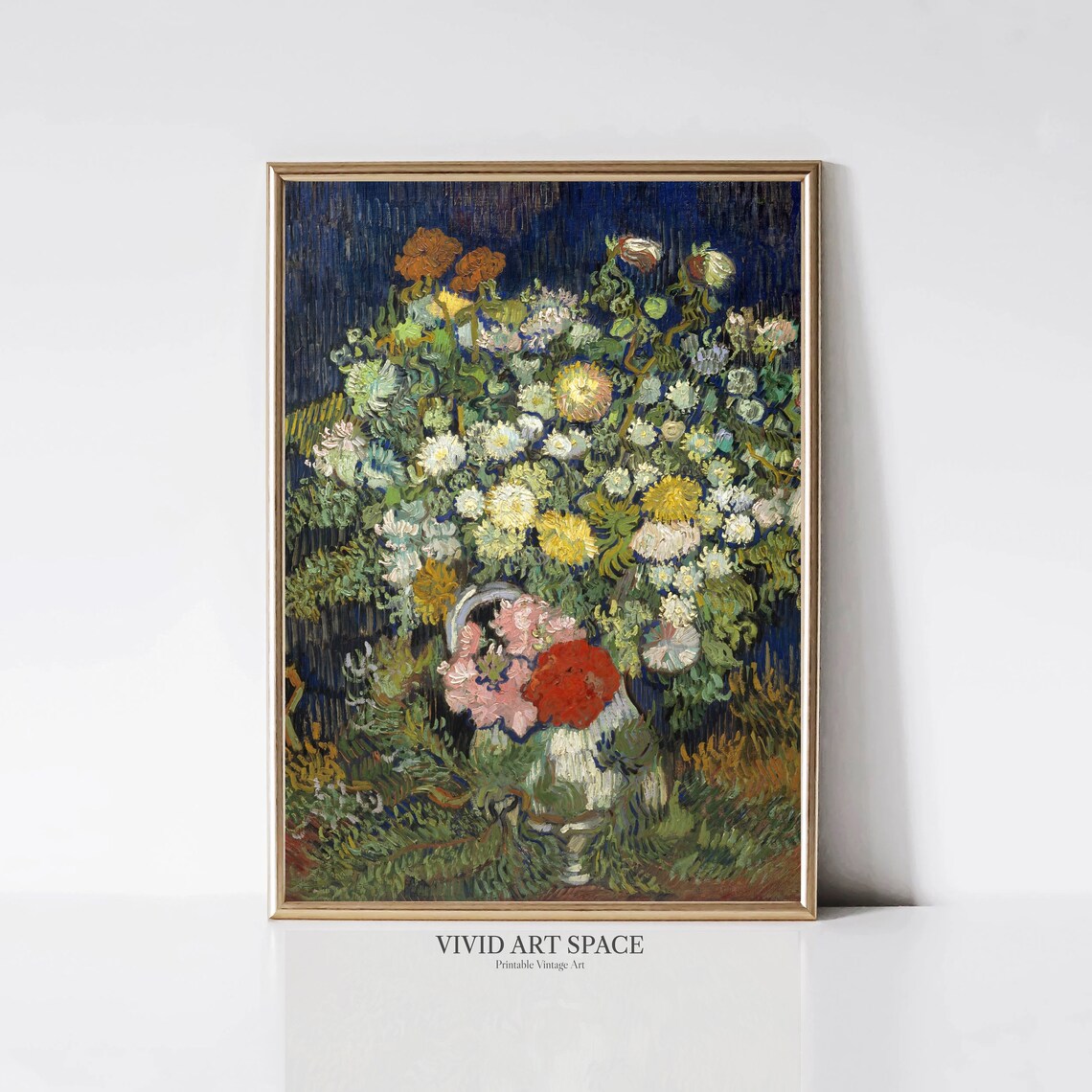 Van Gogh Bouquet Of Flowers In A Vase Art Print