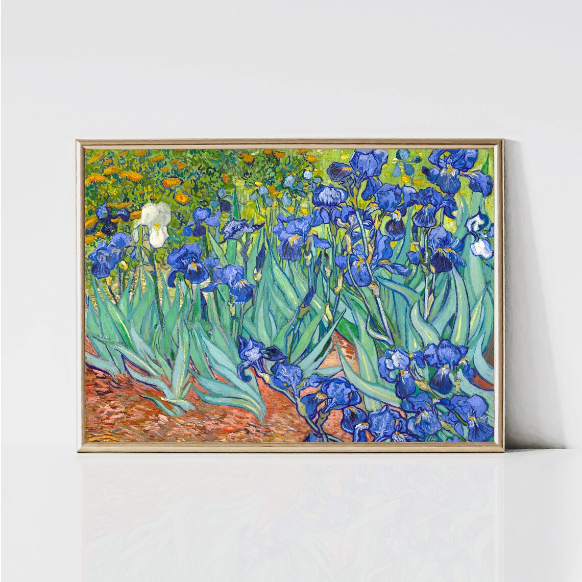 Van Gogh Irises Impressionist Floral Art Print