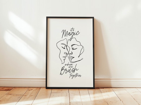 Couples Print Bathroom Art Bathroom Wall Art Womans Bathroom Poster Funny Bathroom Decor Love Humor Amusing Gift For Her