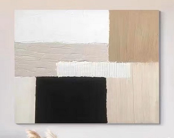 Beige And White Abstract Painting Biege White Texture Wall Art Minimalist Painting Neutral Wabiasbi Wall Painting Beige White Wall Art