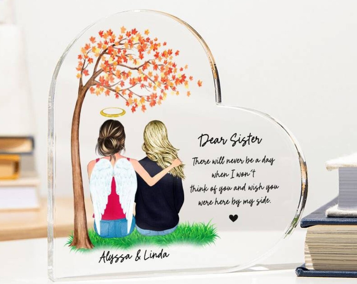 Loss Of Sister Memorial, Sister In Heaven Wall Art Print
