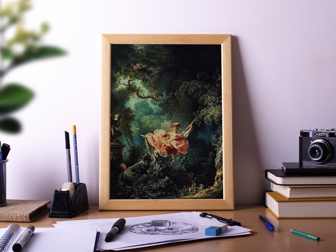The Swing Painting Art Print, Happy Accidents Decor