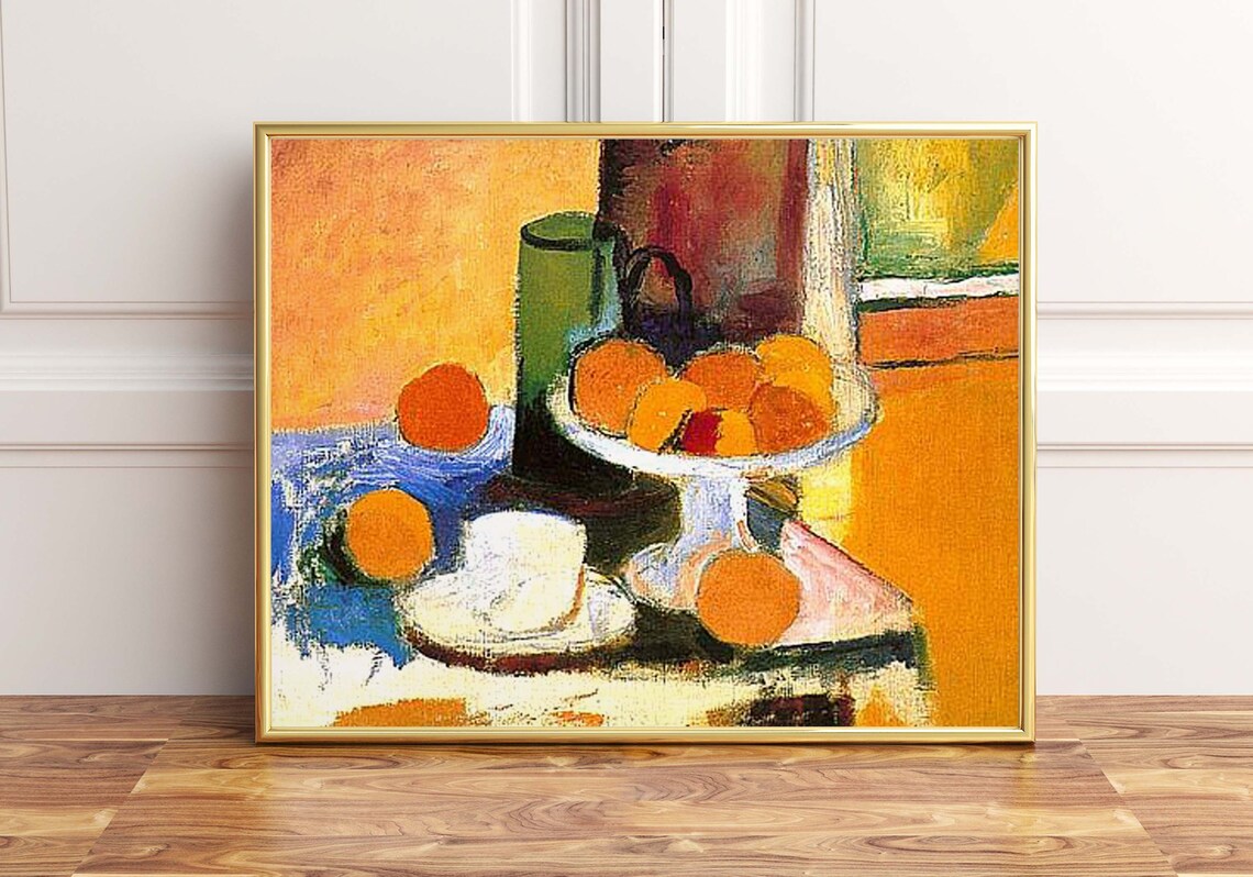 Still Life With Oranges Painting Poster Print