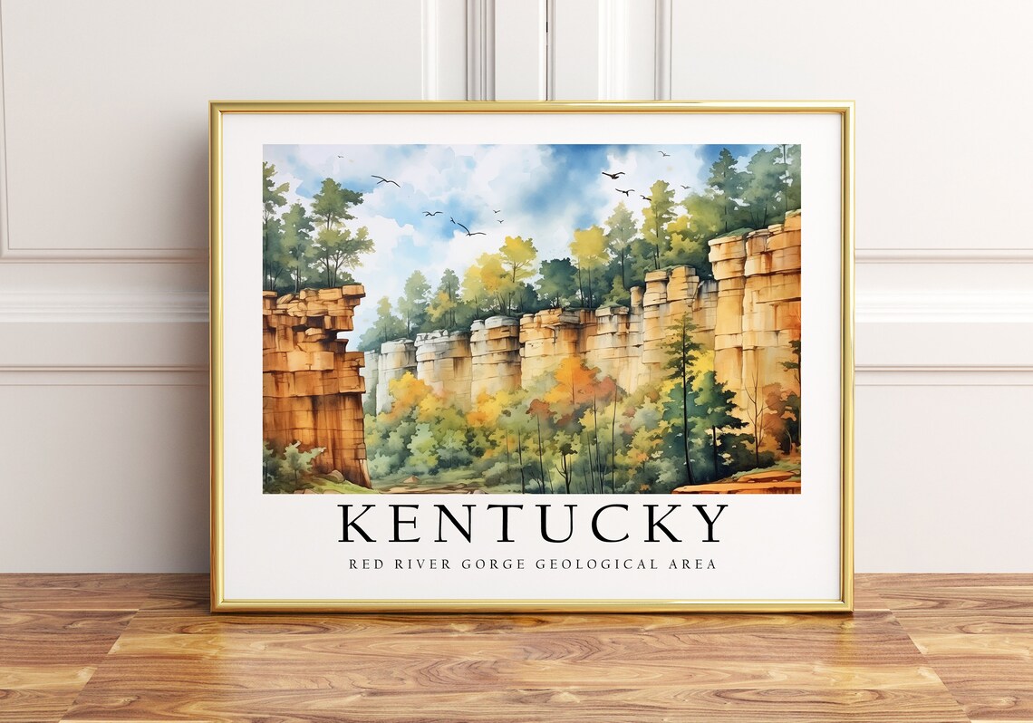 Red River Gorge Geological Area Kentucky Travel Poster