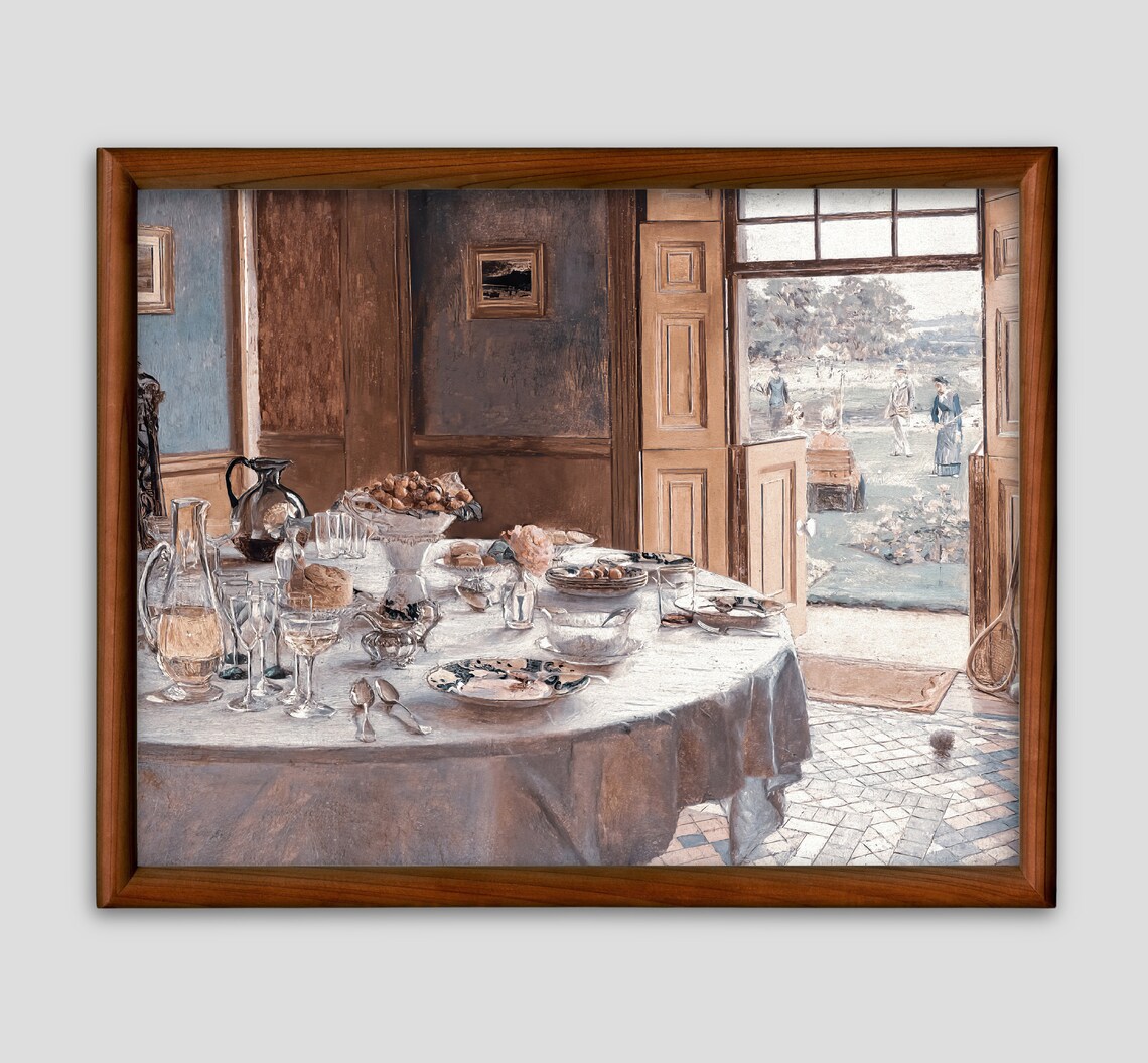 Breakfast Table Vintage Farmhouse Food Art Print - Image 3