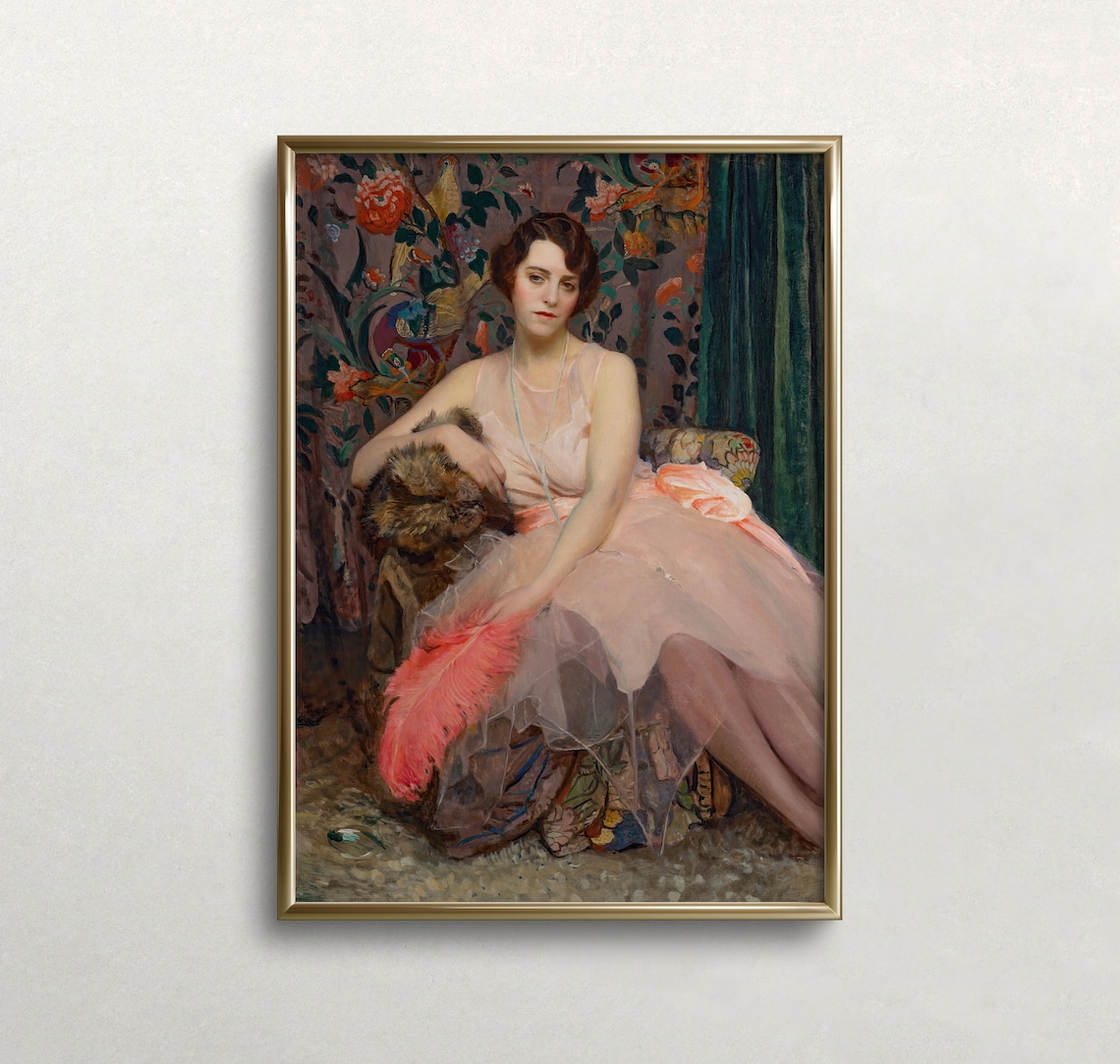 Woman Portrait Soft Muted Colors Wall Art Print