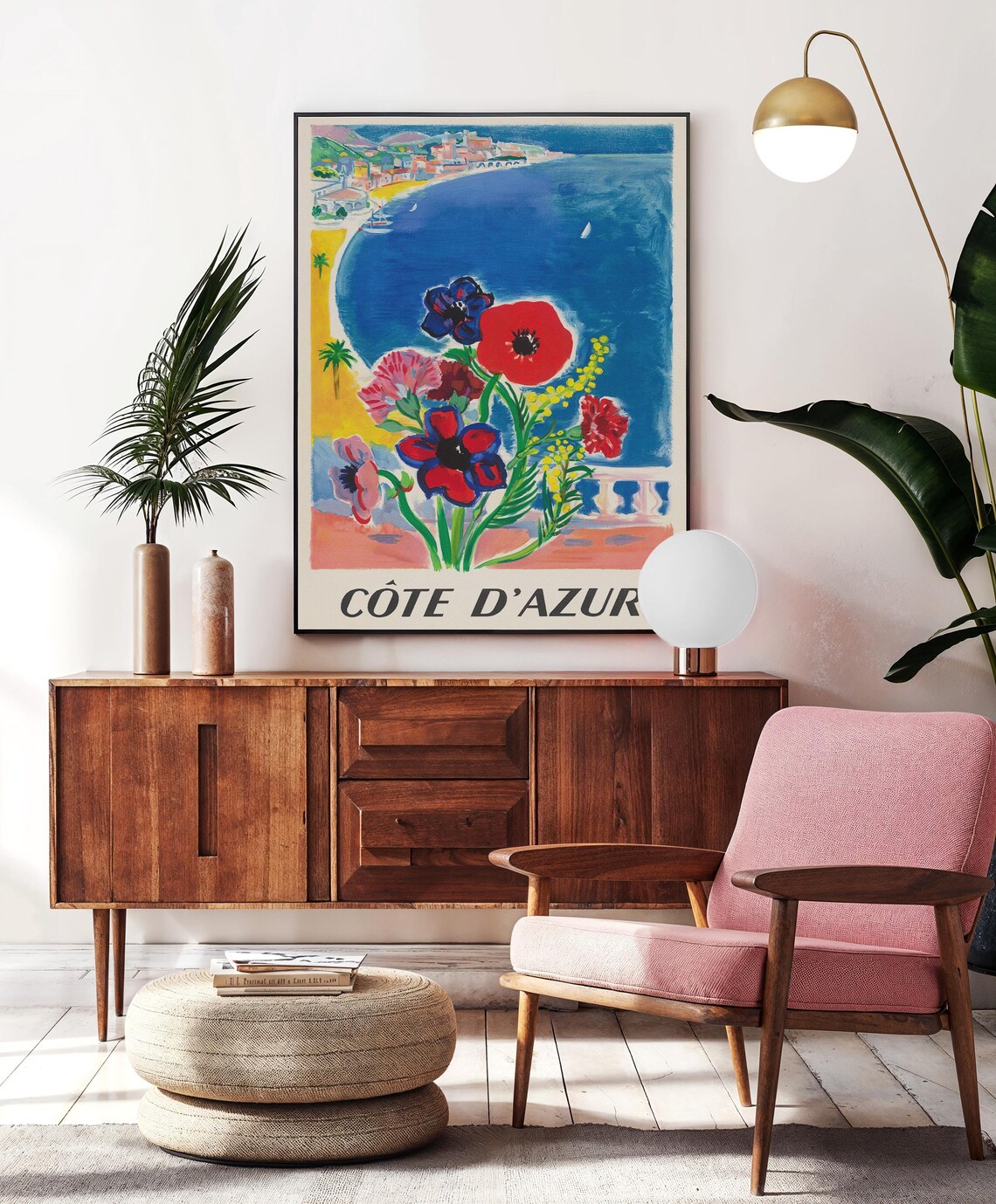 Cote D Azur France Vintage Travel Poster, Riviera - Image 5