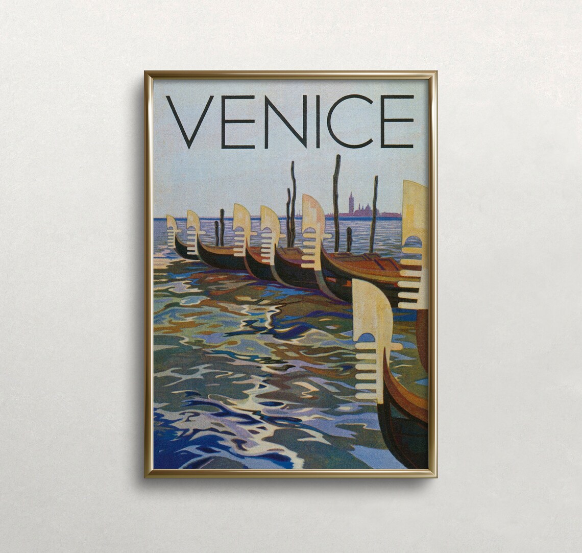 Venice Vintage Travel Poster, Italy Art Print