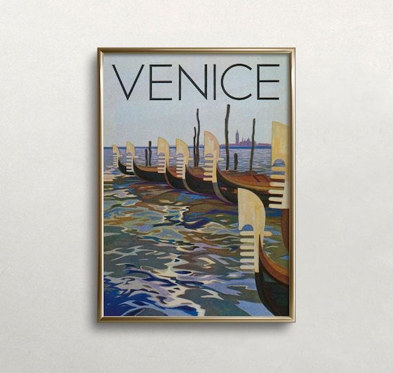 Venice Vintage Travel Poster, Italy Art Print