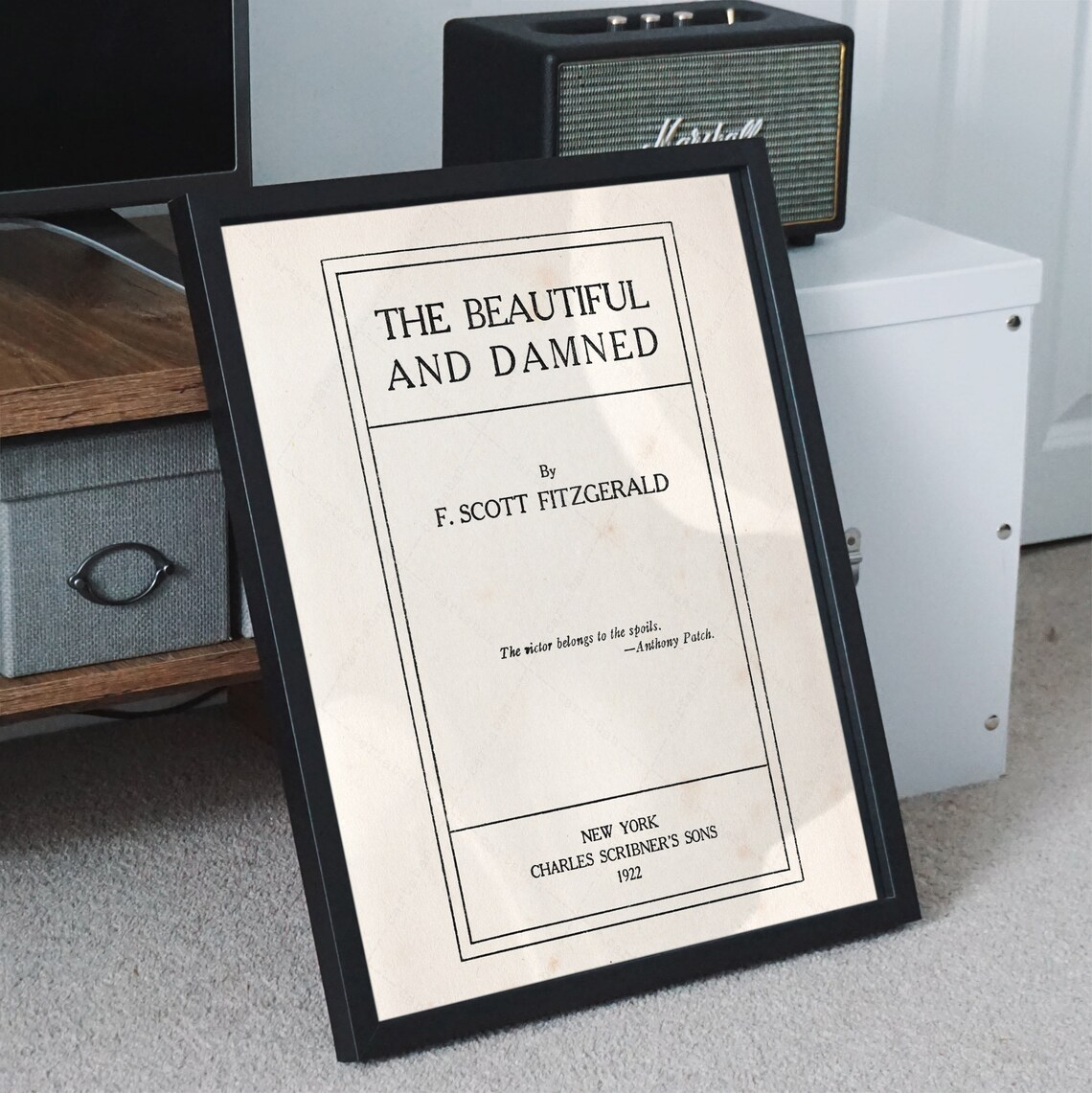 F Scott Fitzgerald The Beautiful And Damned 1922 Title Page Art Poster - Image 2