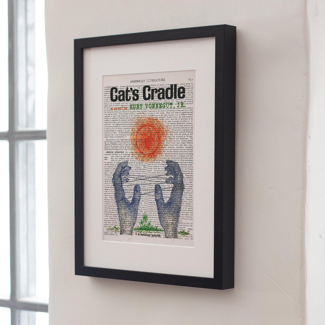 Kurt Vonnegut Jr Cats Cradle Novel Book Cover Art Dictionary Wall Poster - Image 4