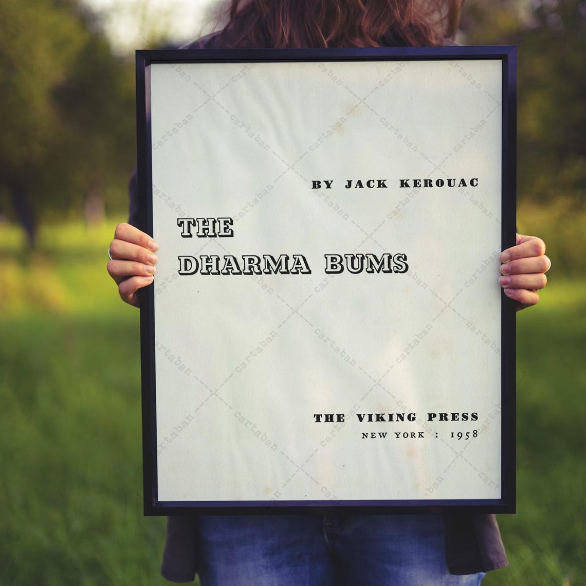 Jack Kerouac The Dharma Bums 1958 Viking Title Page Book Art Poster - Image 4