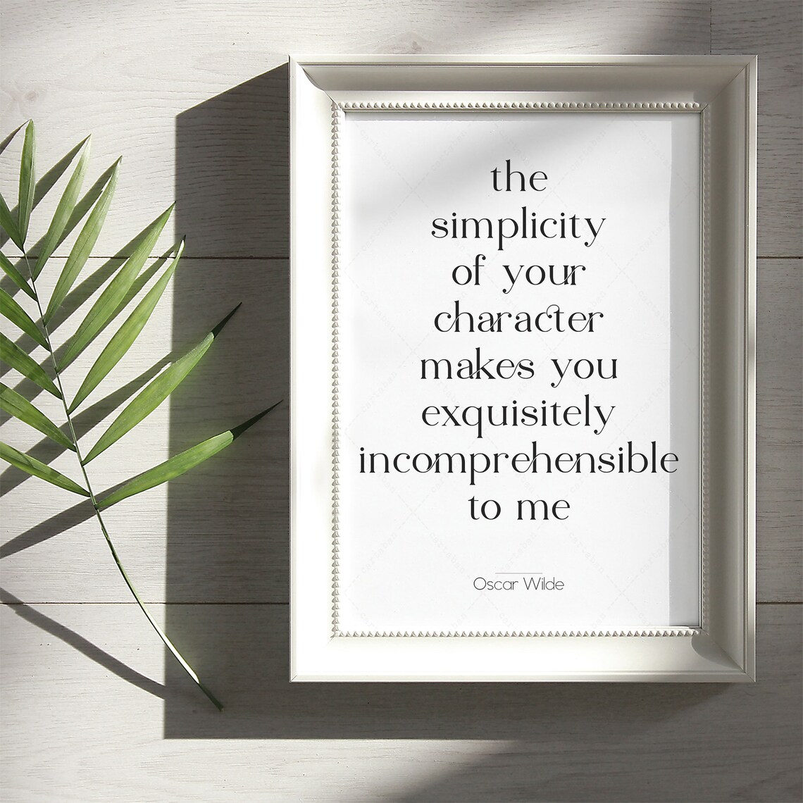 Oscar Wilde The Simplicity of Your Character Quote Print Wall Art Poster - Image 4