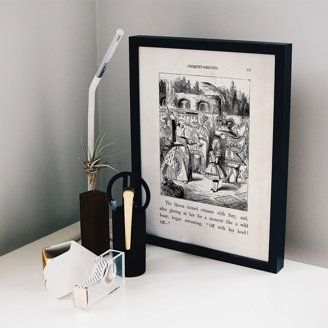 Alice In Wonderland Croquet Ground Page 117 Illustration Art Print - Image 3