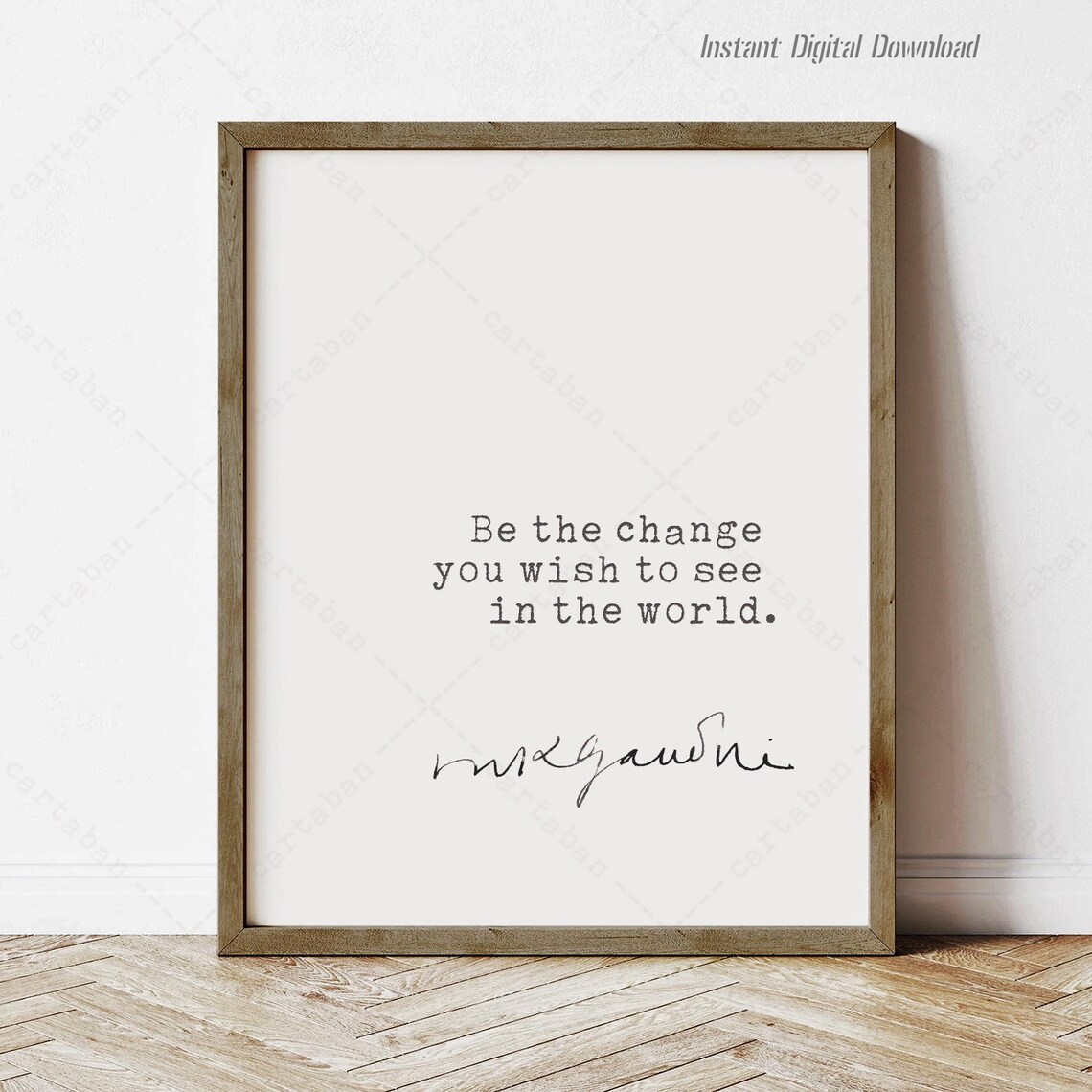 Mahatma Gandhi Quote Inspirational Poster Print