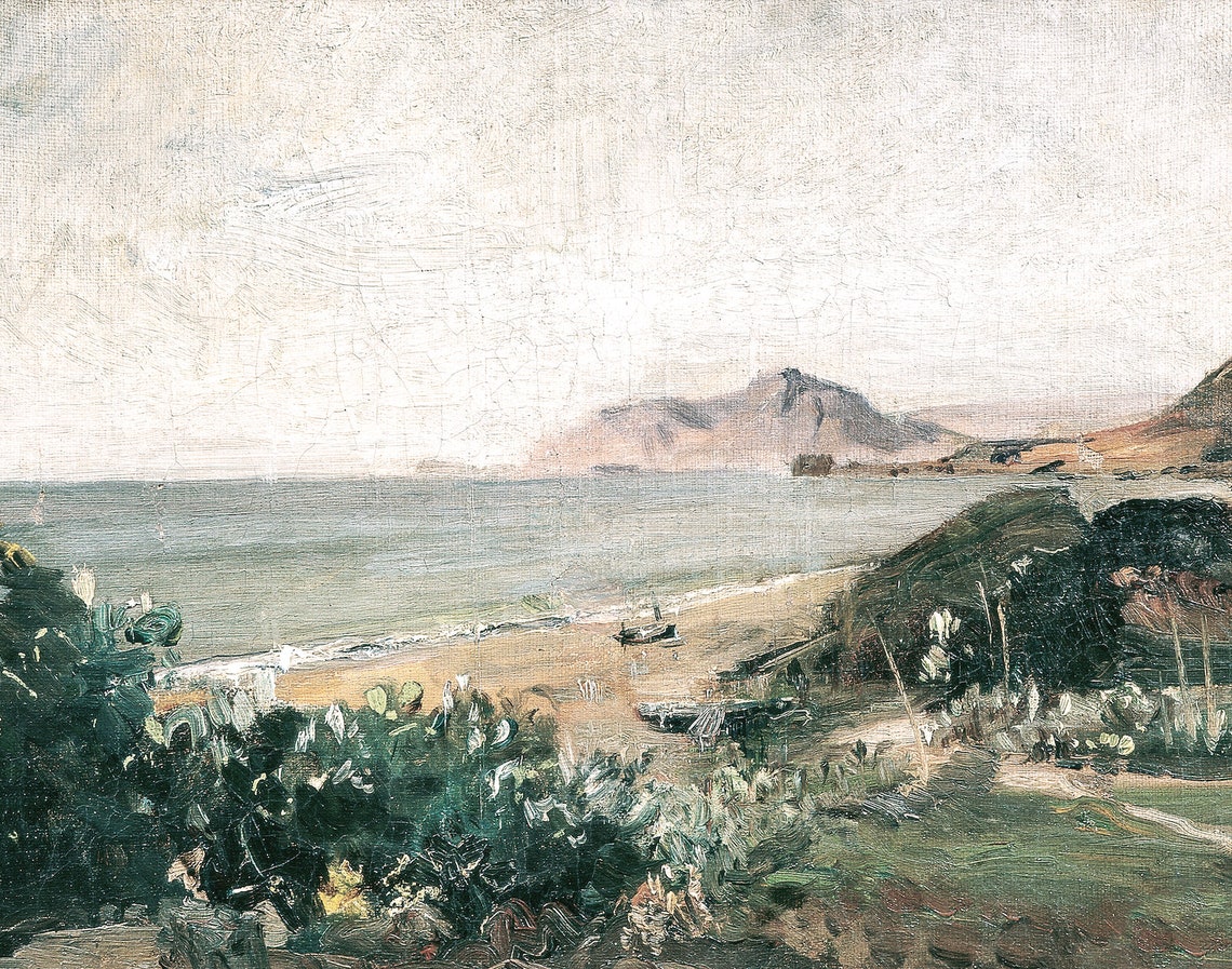 Coastal Vintage Landscape, Tropical Art Print - Image 3