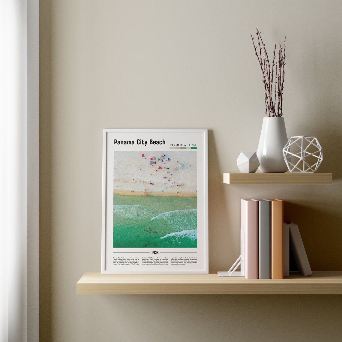 Panama City Beach Print Panama City Beach Poster Panama City Beach Wall Art Oil Painting Poster City Artwork Travel Artwork Travel Art - Image 3