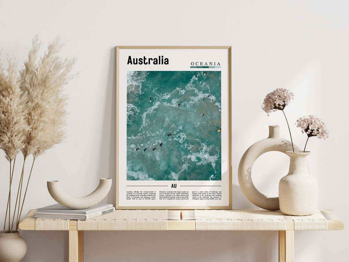 Australia Minimal Travel Poster, Oil Painting - Image 5