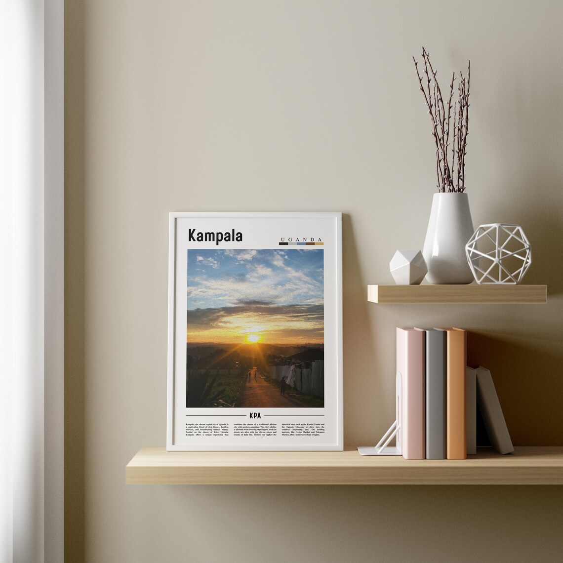 Kampala Minimal Travel Poster, Oil Painting - Image 4