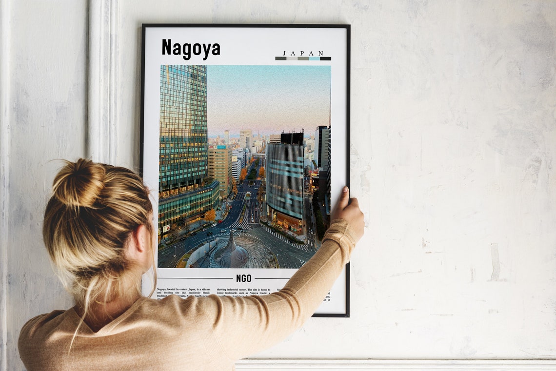 Nagoya Poster Nagoya Print Nagoya Wall Art Asia Print Asia Poster Asia Photo Minimal Travel Poster - Image 5