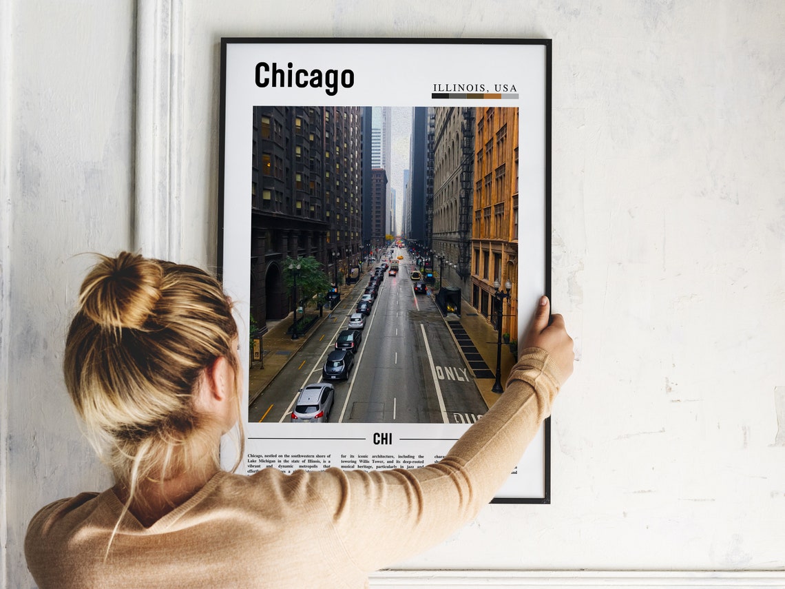 Chicago Print Chicago Poster Chicago Wall Art United States Photo United States Poster United States Print - Image 5
