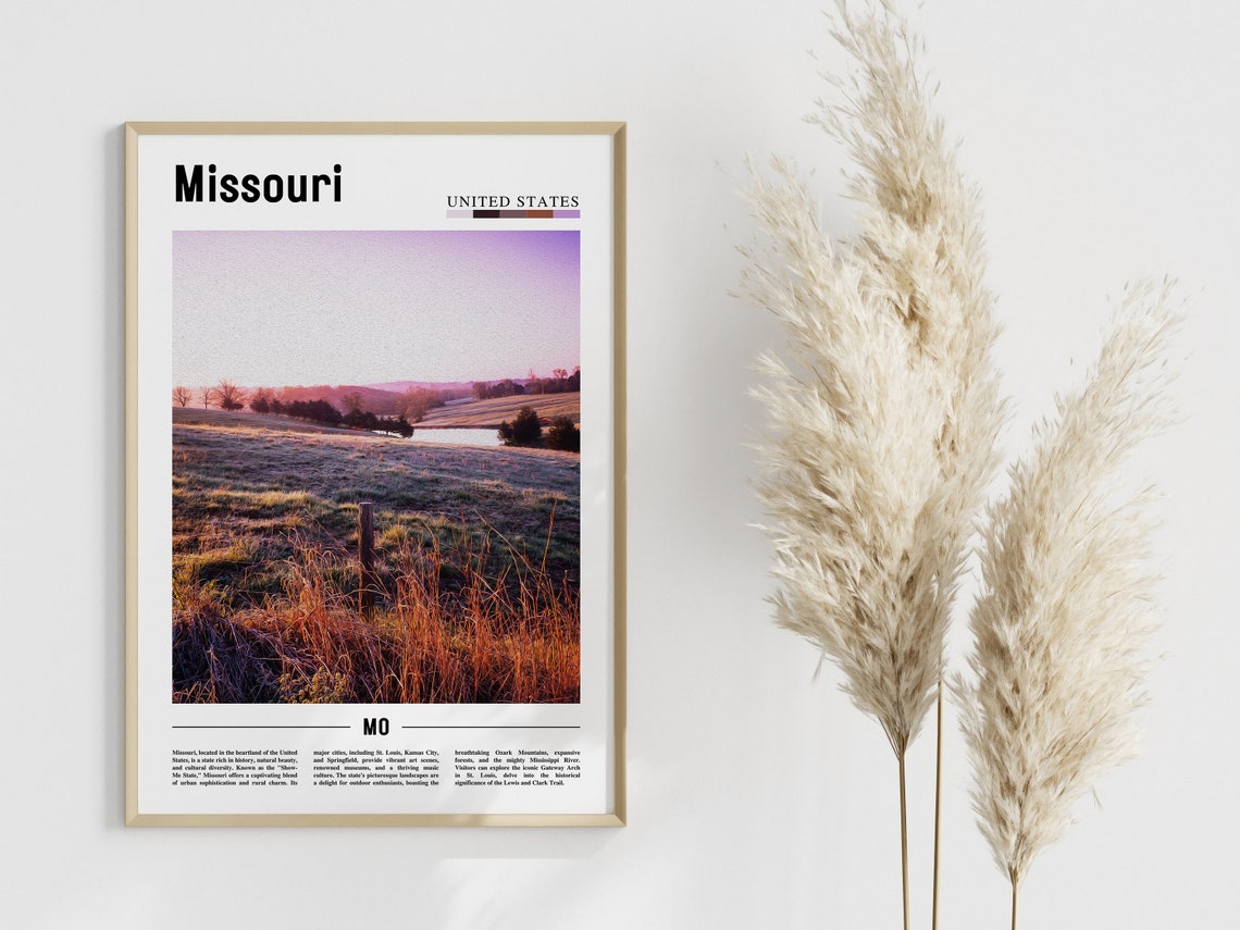 Missouri Poster Missouri Print Missouri Wall Art United States Photo United States Poster United States Print - Image 4