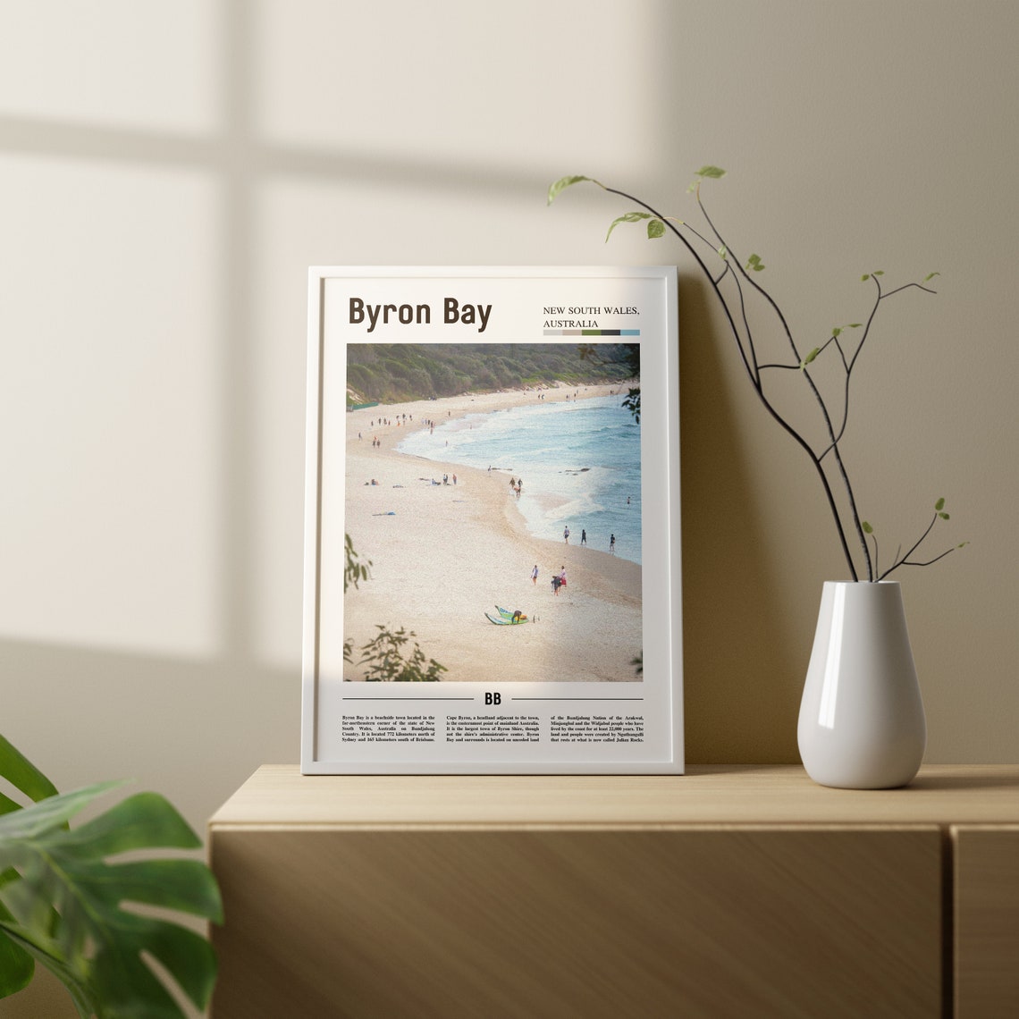 Byron Bay Print Byron Bay Poster Byron Bay Wall Art Oil Painting Poster Colorful City Print City Artwork Travel Artwork Travel Wall Art - Image 3