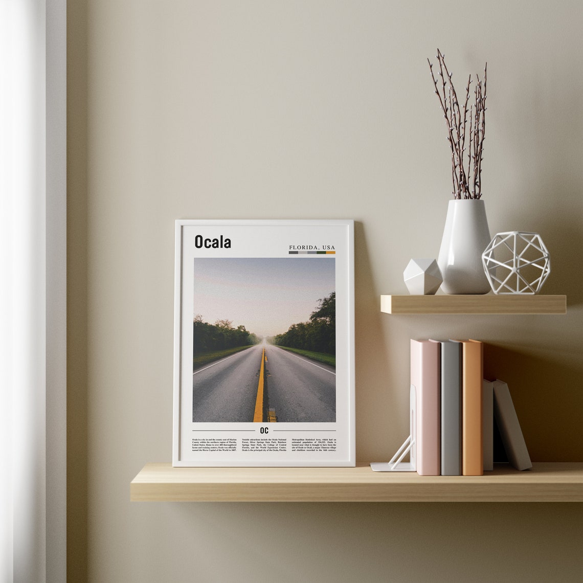Ocala Print Ocala Poster Ocala Wall Art Oil Painting Poster Colorful City Print City Artwork Travel Artwork Travel Wall Art - Image 3