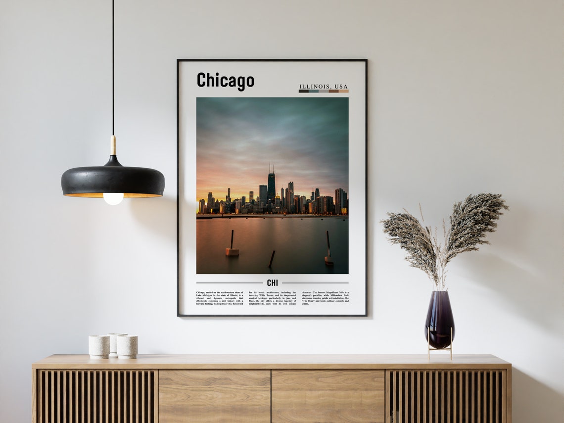 Chicago Print Chicago Poster Chicago Wall Art United States Photo United States Poster United States Print - Image 4
