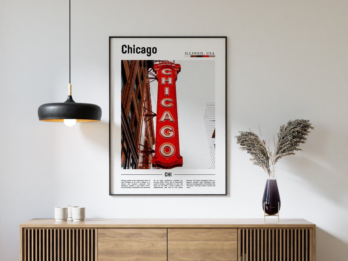 Chicago Print Chicago Poster Chicago Wall Art United States Photo United States Poster United States Print - Image 4
