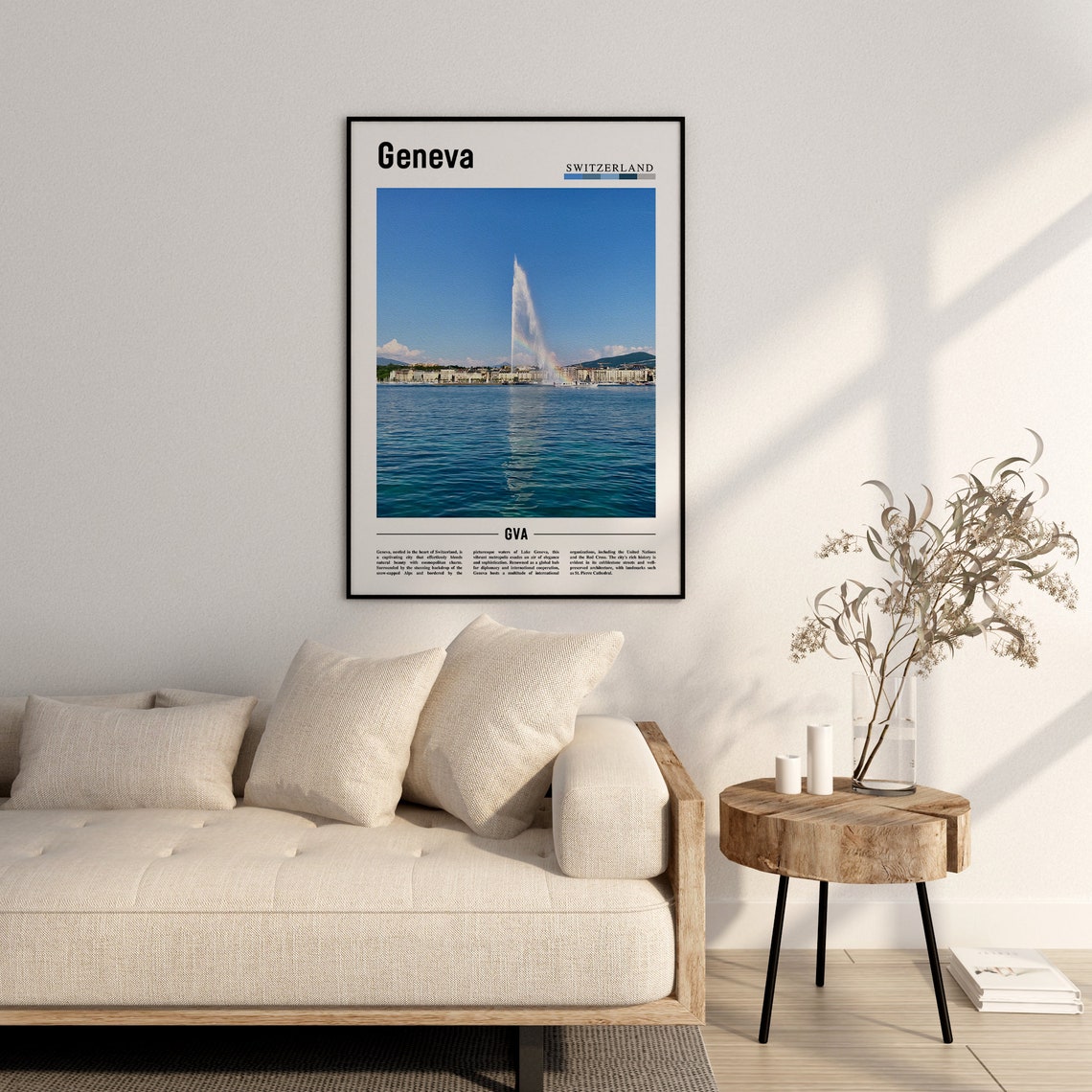 Geneva Poster Geneva Print Geneva Wall Art Europe Photo Europe Poster Europe Print Travel Poster - Image 2