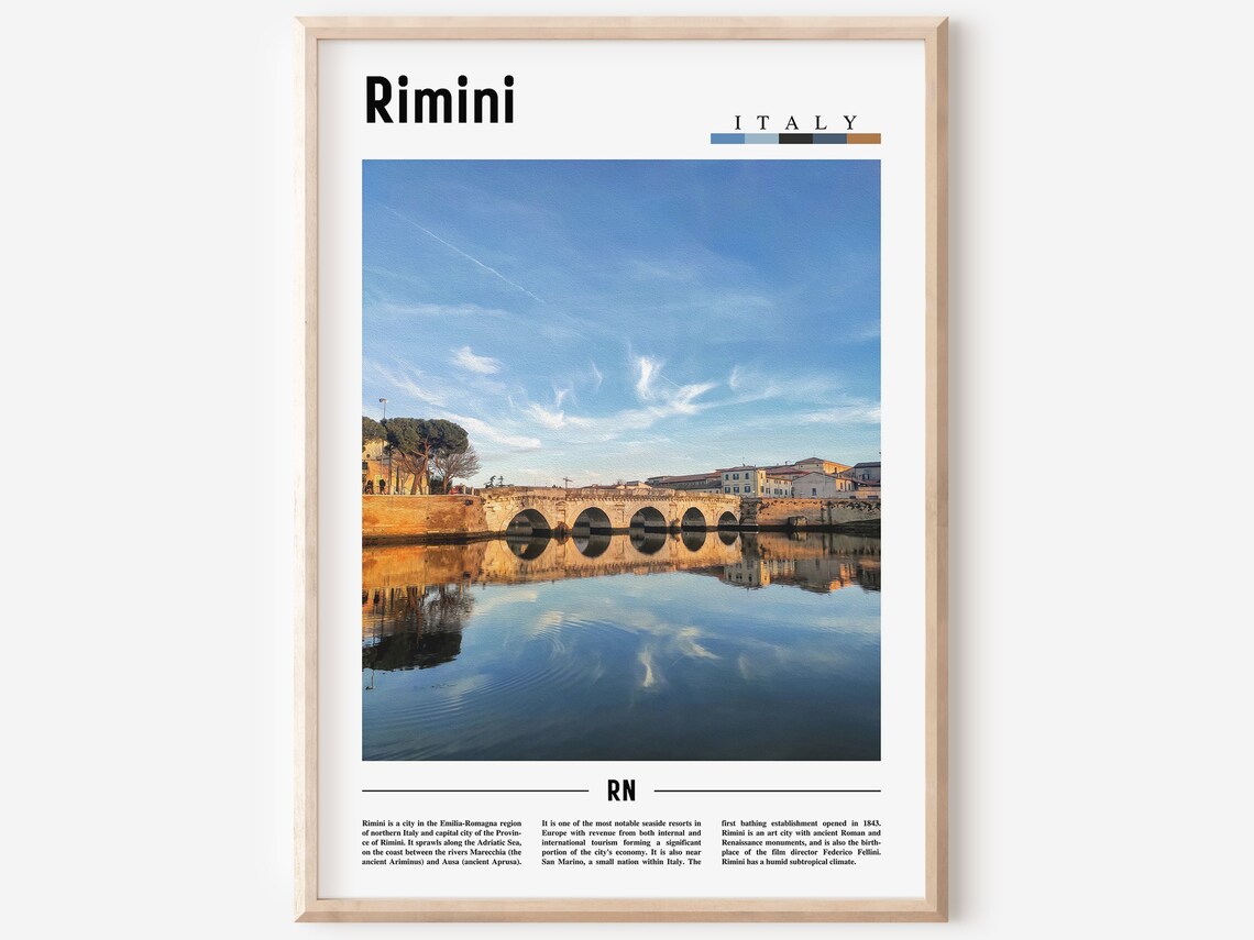 Rimini Minimal Travel Poster, City Destination