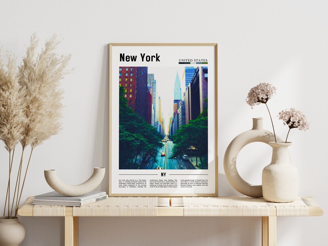 New York Travel Poster, USA Cityscape Art Print - Image 6