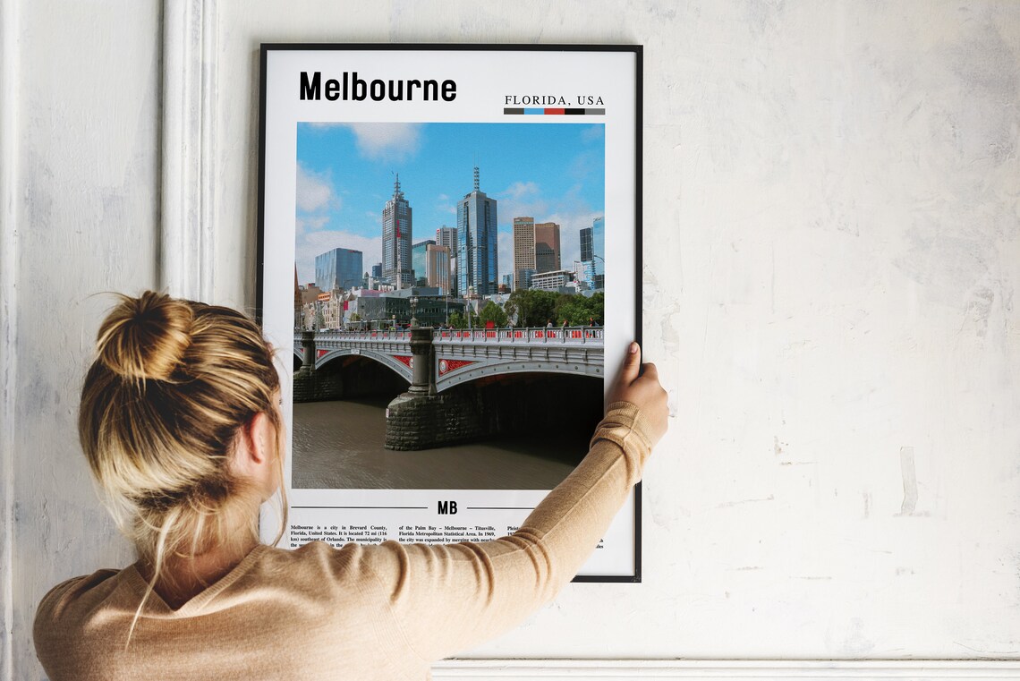 Melbourne Travel Poster, Colorful City Artwork - Image 4