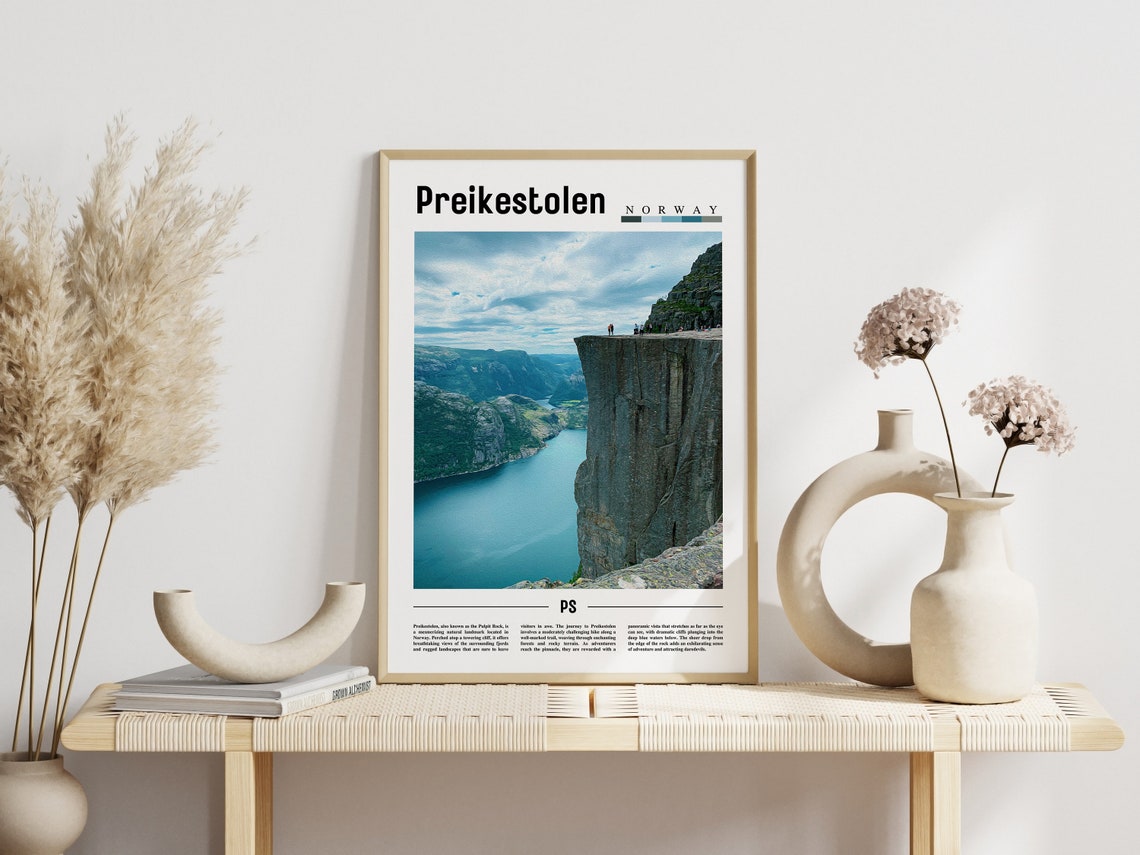 Preikestolen Poster Preikestolen Print Preikestolen Wall Art Europe Photo Europe Poster Europe Print Travel Poster - Image 6