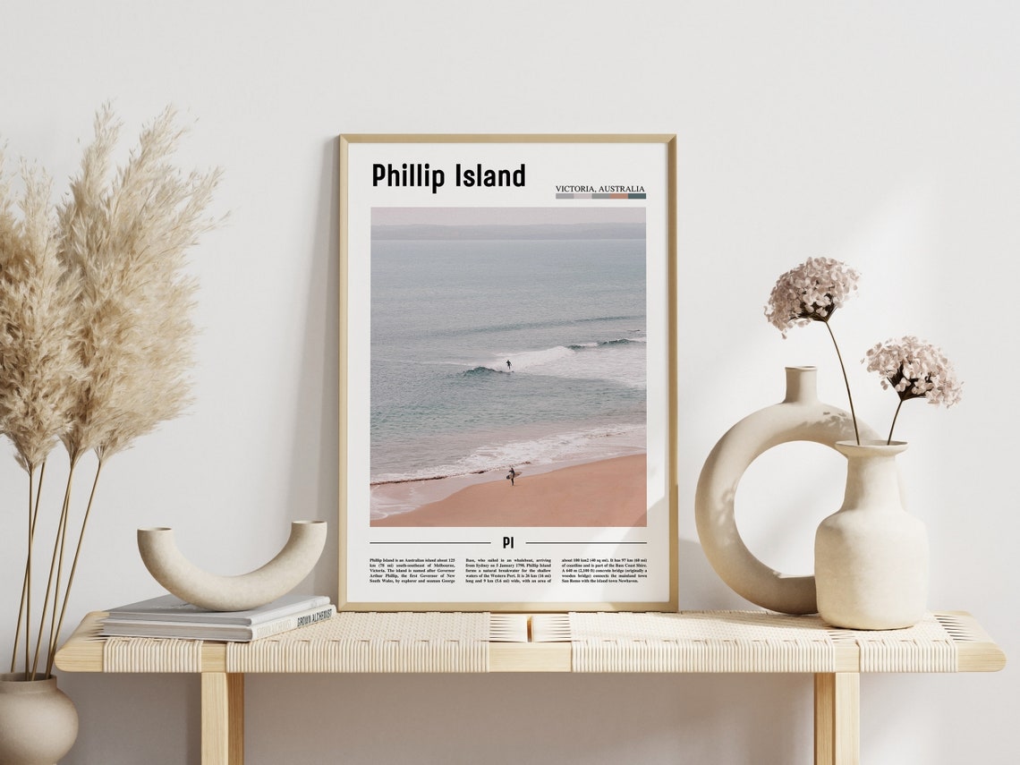 Phillip Island Print Phillip Island Poster Phillip Island Wall Art Minimal Travel Print Minimal City Poster Travel Oil Painting Poster - Image 6
