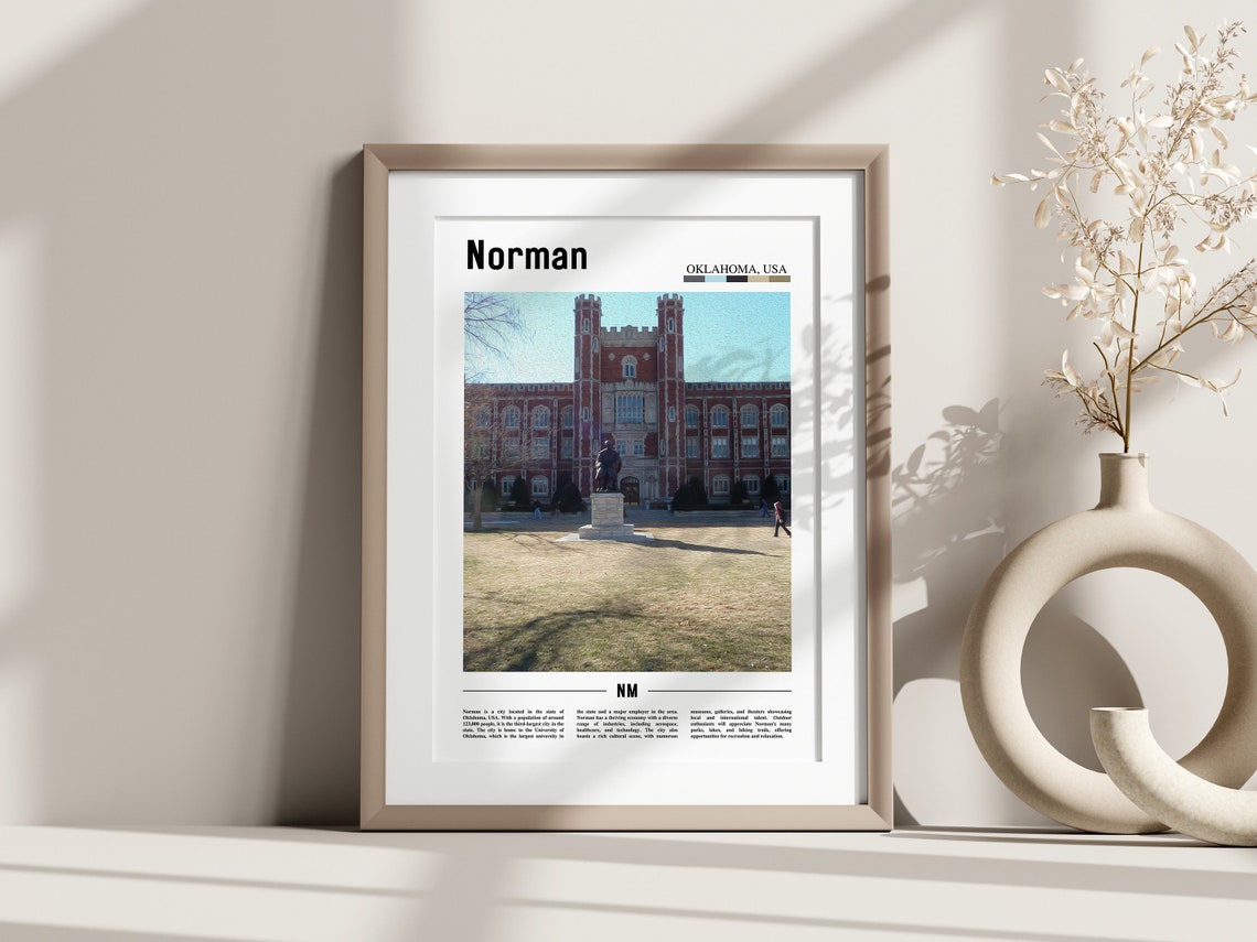 Norman Poster Norman Print Norman Wall Art United States Photo United States Poster United States Print - Image 2