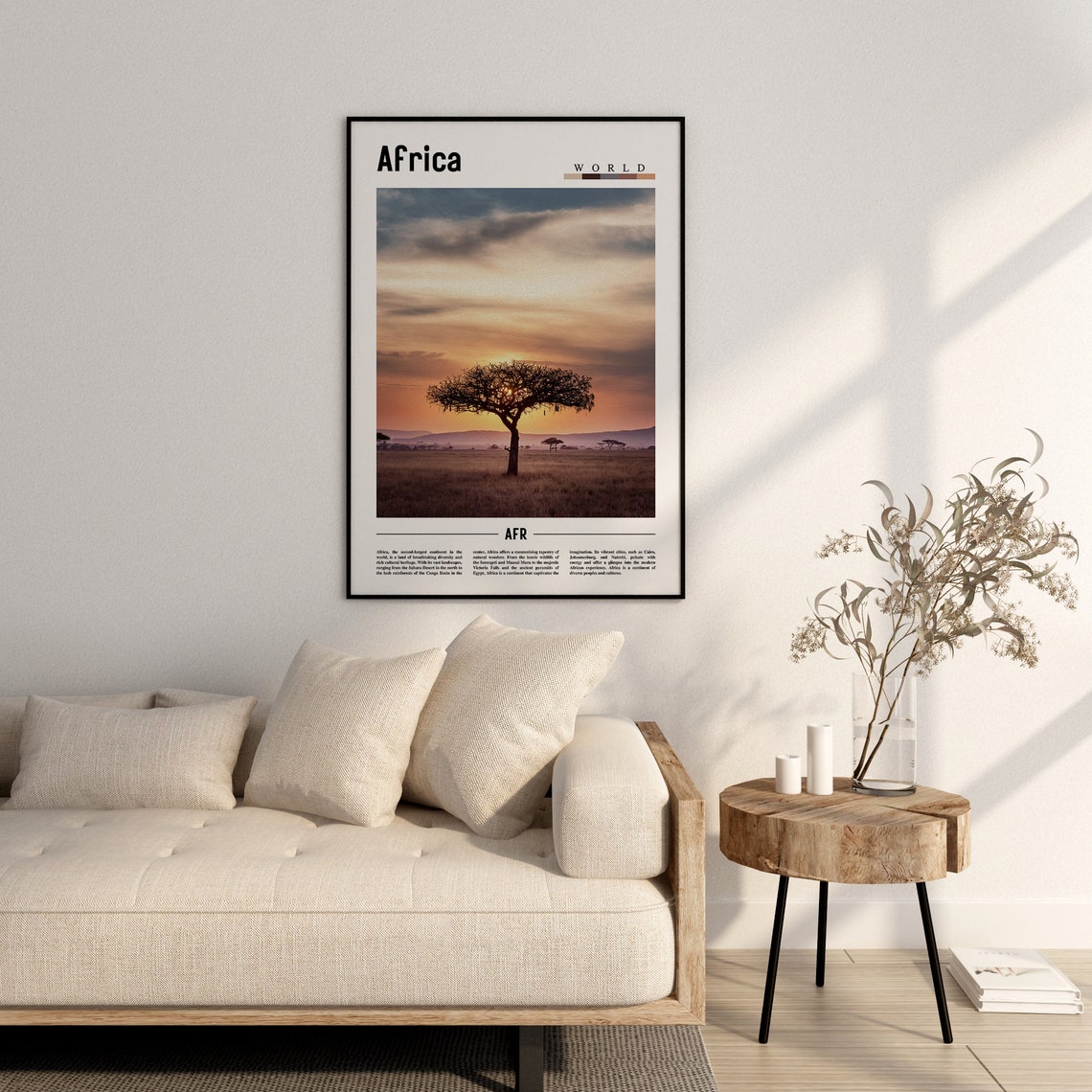 Africa Poster Africa Print Africa Wall Art Minimal Travel Print Travel Destination Oil Painting Poster - Image 3